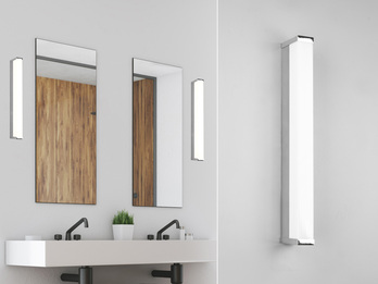 LED Badezimmer Wandleuchte FABIO in Chrom - Spiegelleuchte, Breite 42,5cm