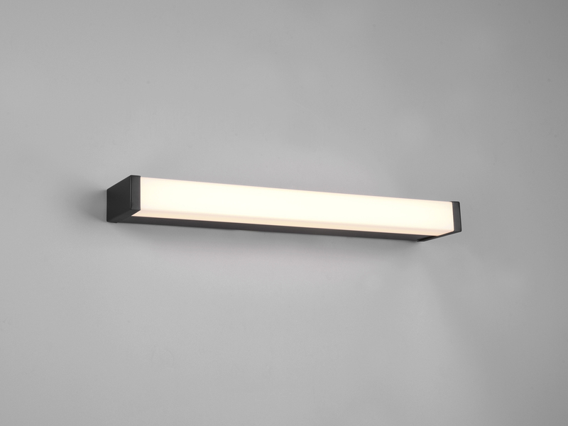 LED Badezimmer Wandleuchte FABIO in Schwarz - Spiegelleuchte, Breite 42,5cm