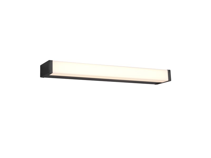 LED Badezimmer Wandleuchte FABIO in Schwarz - Spiegelleuchte, Breite 42,5cm