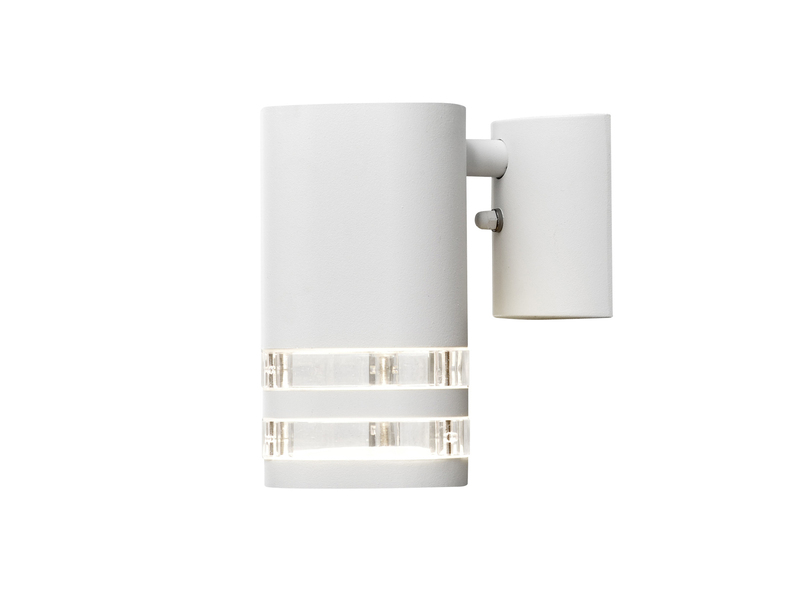 LED Design Außenwandleuchte Downlight aus Aluminium Höhe 15,5cm, Weiß