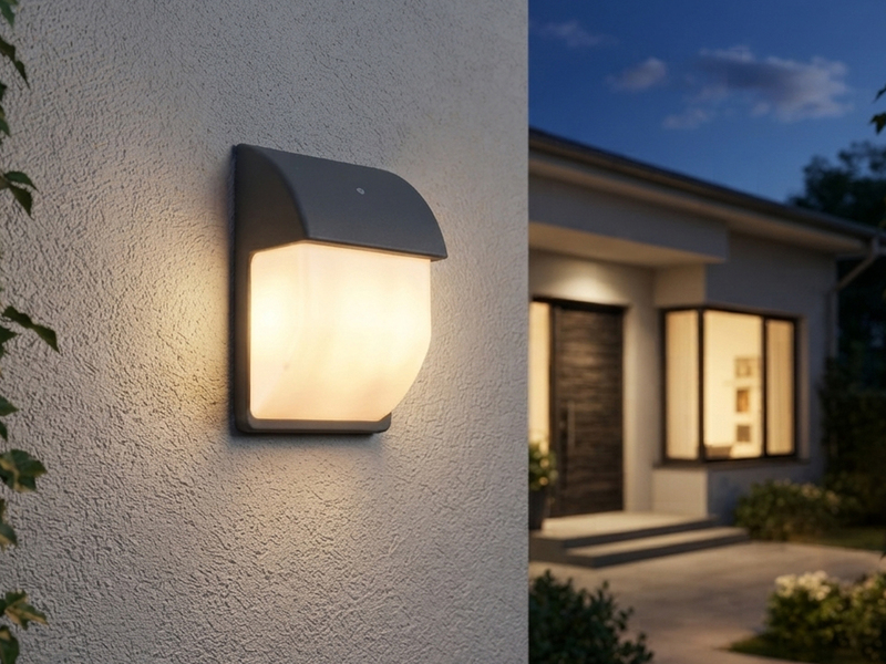 LED Hausnummernleuchte Anthrazit mit Dämmerungssensor, Höhe 27cm