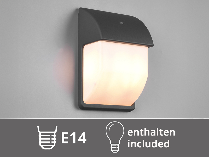 LED Hausnummernleuchte Anthrazit mit Dämmerungssensor, Höhe 27cm