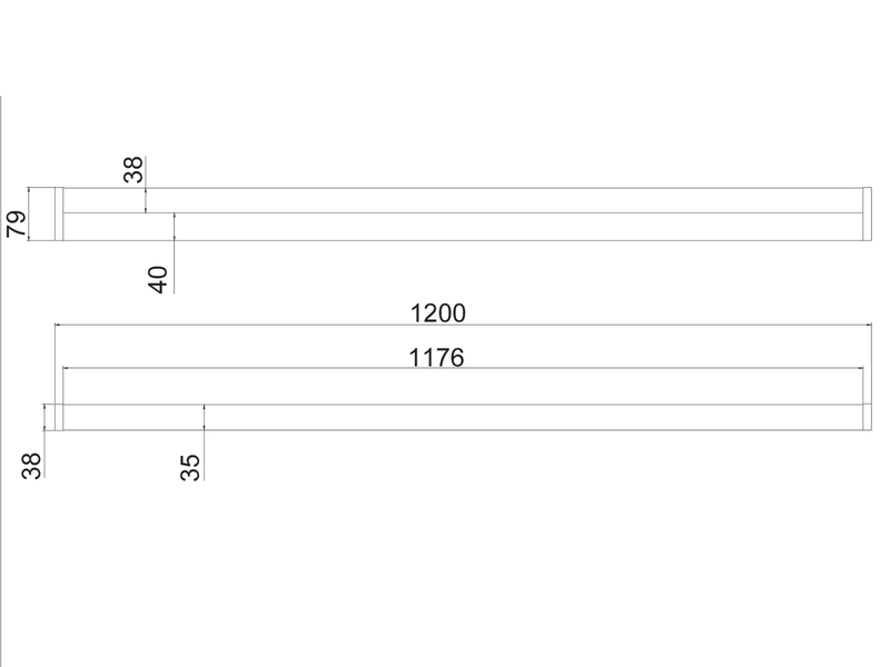 LED Badezimmer Wandleuchten 2er Set in Chrom - Spiegelleuchten, Breite 120cm