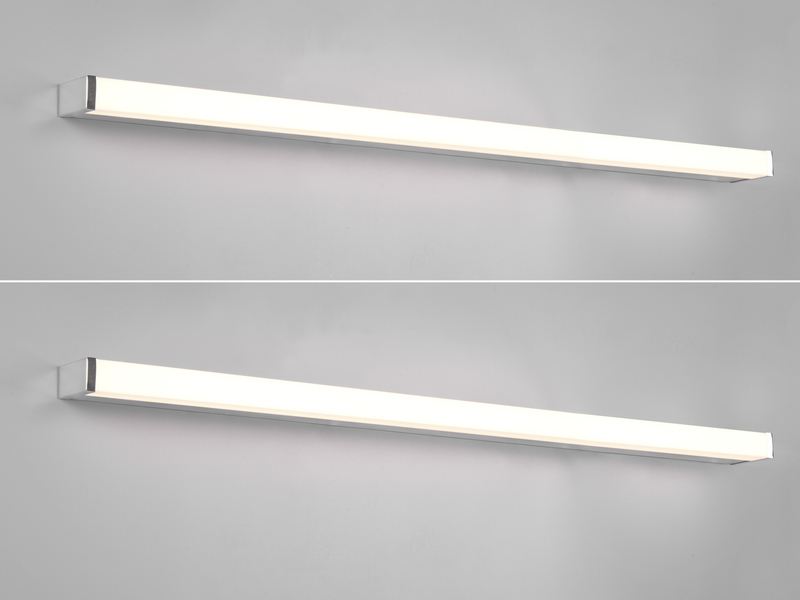LED Badezimmer Wandleuchten 2er Set in Chrom - Spiegelleuchten, Breite 120cm