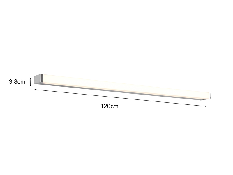 LED Badezimmer Wandleuchten 2er Set in Chrom - Spiegelleuchten, Breite 120cm