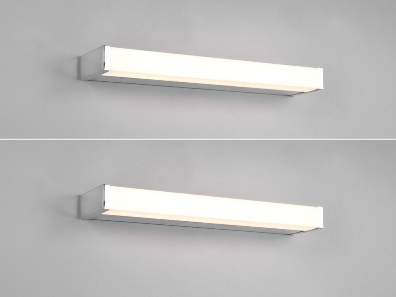 LED Badezimmer Wandleuchten 2er Set in Chrom - Spiegelleuchten, Breite 42,5cm