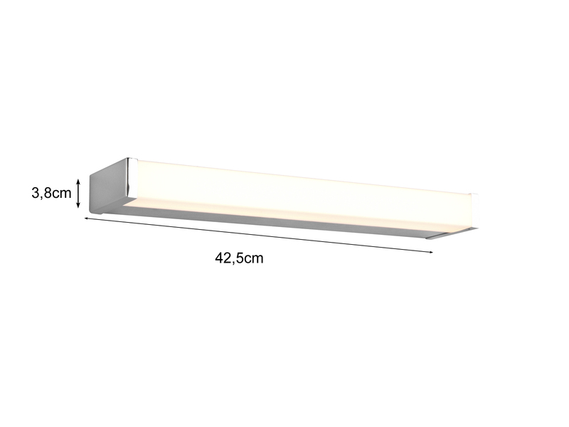 LED Badezimmer Wandleuchten 2er Set in Chrom - Spiegelleuchten, Breite 42,5cm