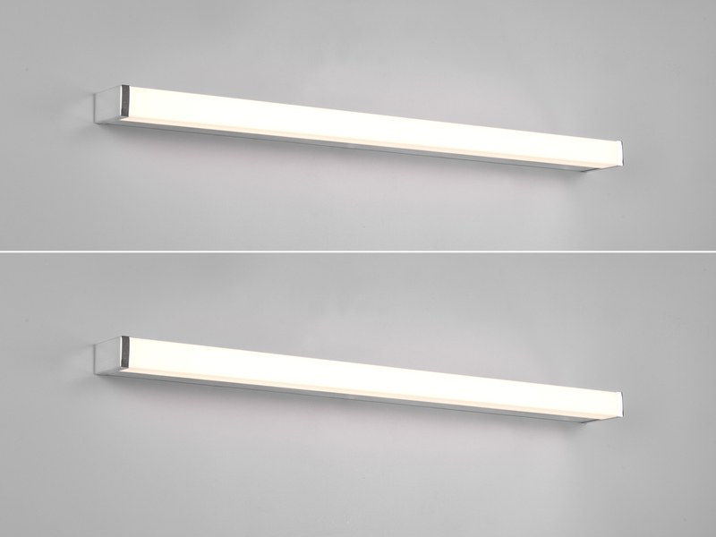 LED Badezimmer Wandleuchten 2er Set in Chrom - Spiegelleuchten, Breite 80cm