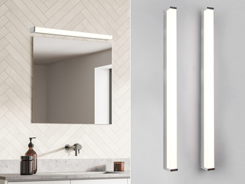LED Badezimmer Wandleuchten 2er Set in Chrom 80cm - Spiegelleuchte