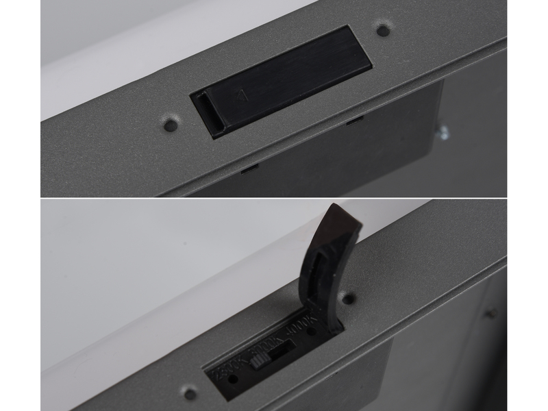LED Außenwandleuchte WITHAM mit Metall Rahmen Anthrazit, Höhe 24cm