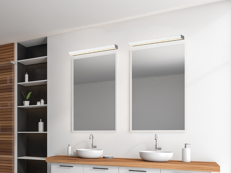 LED Badezimmer Wandleuchte ROCCO Chrom - Up-Down Spiegelleuchte, Breite 60cm