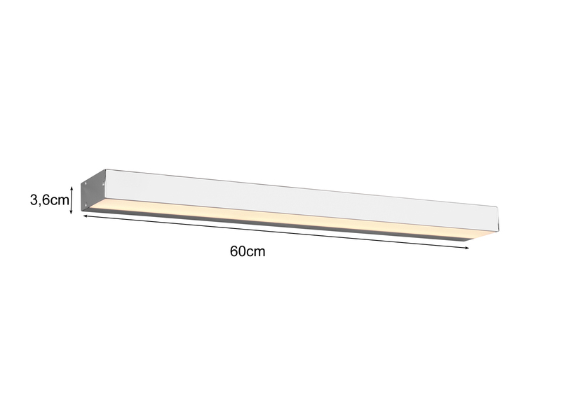 LED Badezimmer Wandleuchte ROCCO Chrom - Up-Down Spiegelleuchte, Breite 60cm