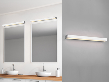 LED Badezimmer Wandleuchte ROCCO Chrom - Up-Down Spiegelleuchte, Breite 60cm