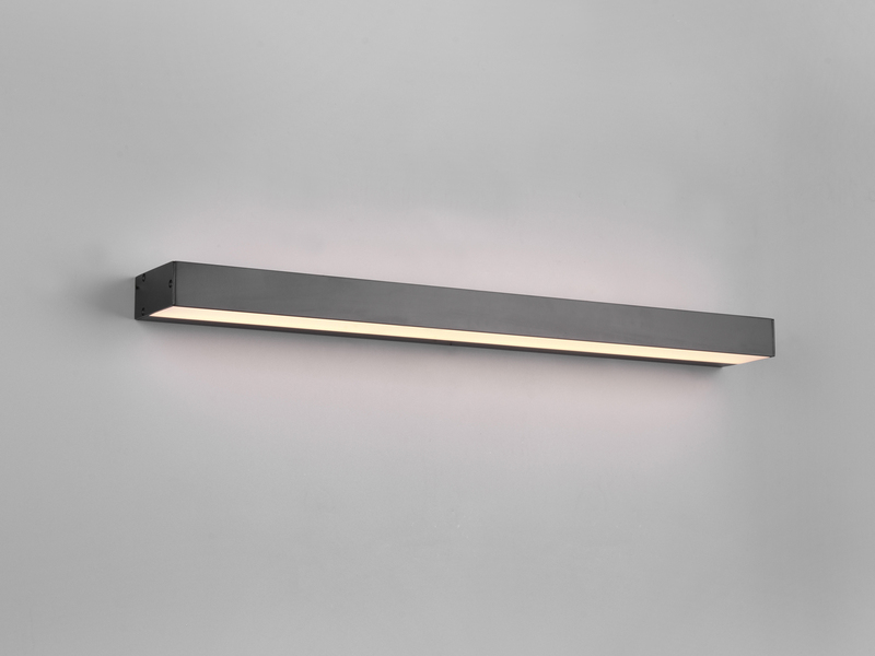 LED Badezimmer Wandleuchte ROCCO Schwarz - Up-Down Spiegelleuchte, Breite 60cm