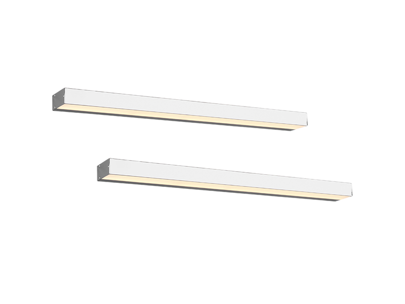 2er SET LED Badezimmer Wandleuchten Up-Down Chrom, 60cm lang