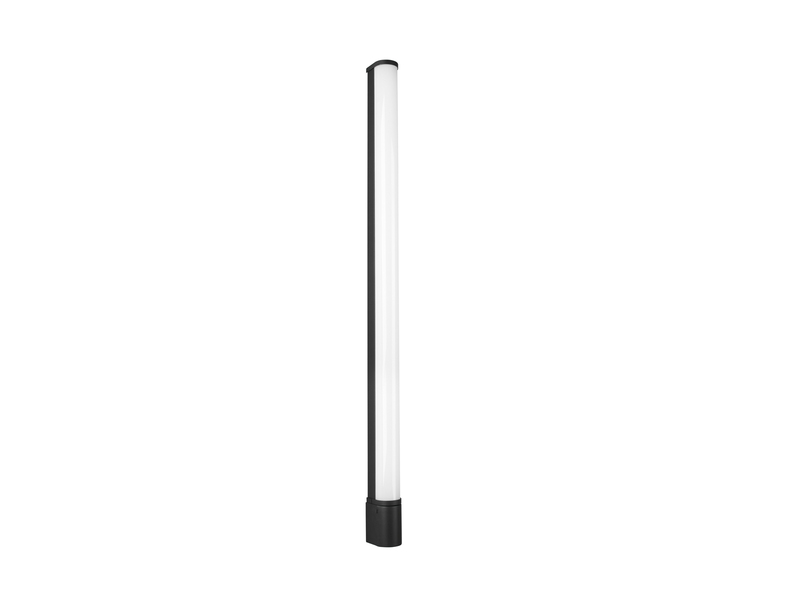 LED Bad Wandleuchte PIERA mit Steckdose Schwarz - Spiegelleuchte, Breite 119cm