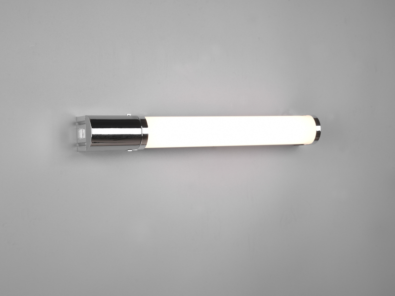 LED Bad Wandleuchte PIERA mit Steckdose Chrom 41,5cm - Spiegelleuchte