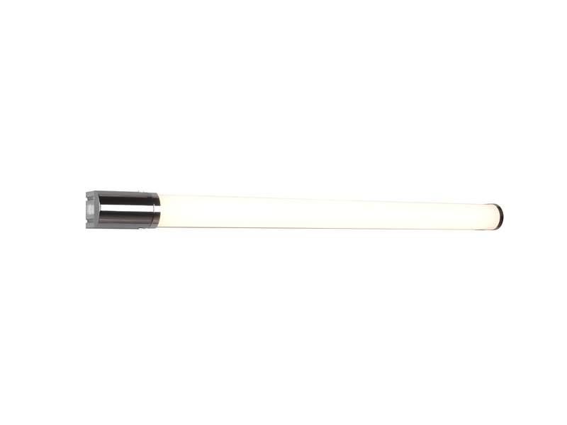 LED Bad Wandleuchte PIERA mit Steckdose Chrom - Spiegelleuchte, Breite 79cm