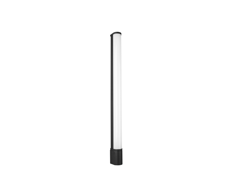 LED Bad Wandleuchte PIERA mit Steckdose Schwarz - Spiegelleuchte, Breite 79cm