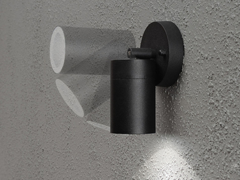 LED Außenwandleuchte Downlight schwenkbar, Höhe 15cm, Schwarz