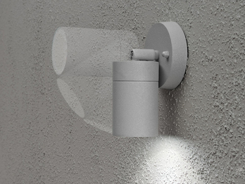 LED Außenwandleuchte Downlight schwenkbar, Höhe 15cm, Grau