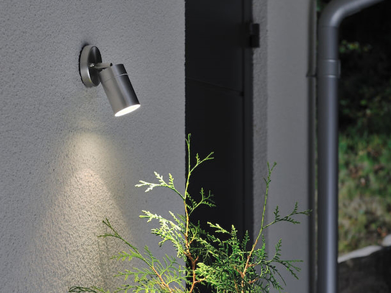 LED Außenwandleuchte Downlight schwenkbar, Höhe 15cm, Edelstahl