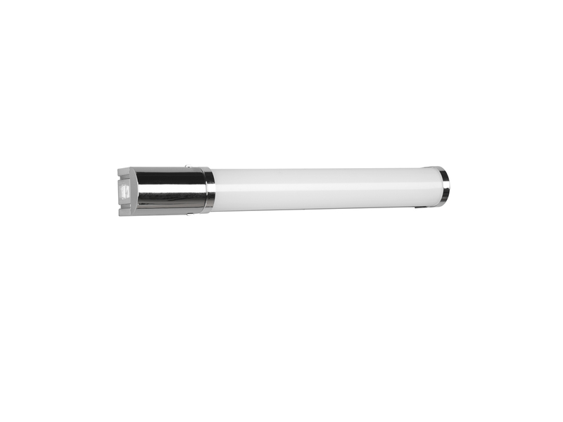 LED Bad Wandleuchten 2er Set mit Steckdose Chrom - Spiegelleuchten, B: 41,5cm