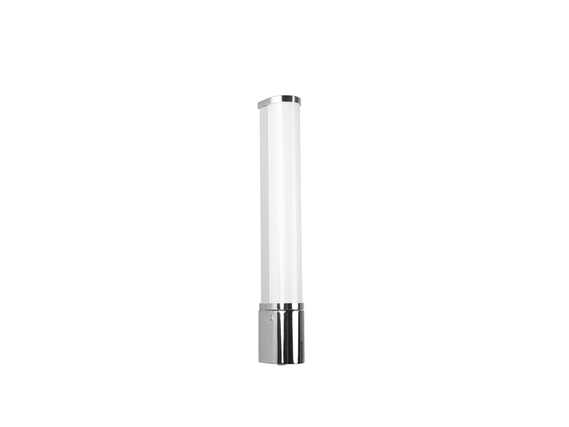 LED Bad Wandleuchten 2er Set mit Steckdose Chrom - Spiegelleuchten, B: 41,5cm