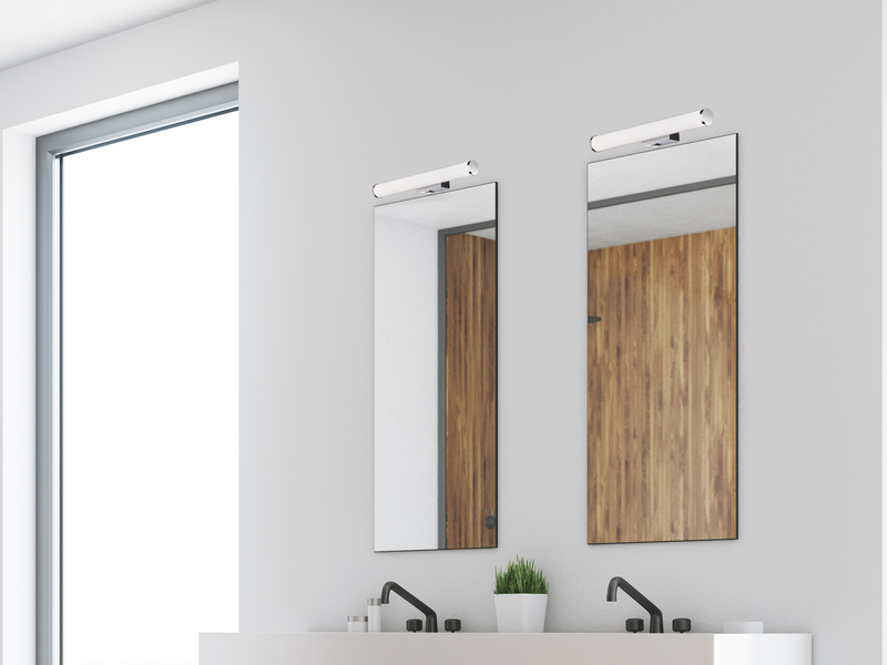 LED Bad Wandleuchte MATTIMO mit Schalter Chrom - Spiegelleuchte, Breite 40cm