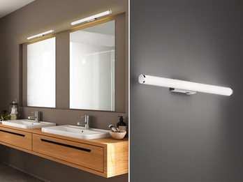 LED Bad Wandleuchte MATTIMO mit Schalter Chrom - Spiegelleuchte, Breite 60cm
