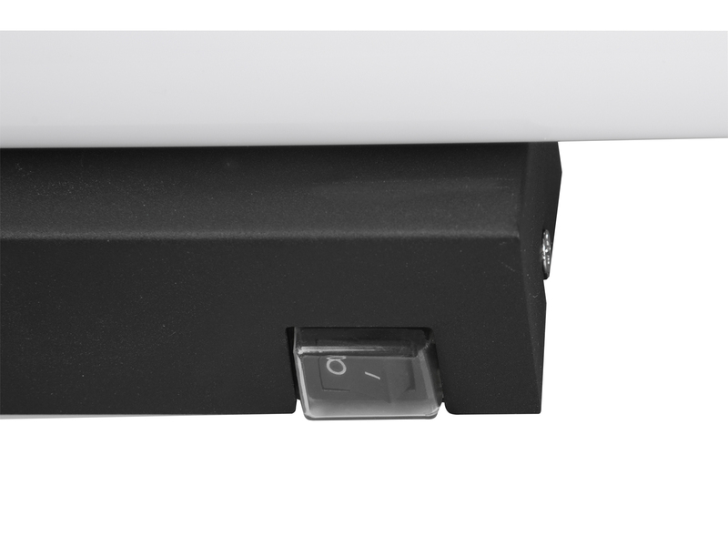 LED Bad Wandleuchte MATTIMO mit Schalter Schwarz - Spiegelleuchte, Breite 40cm