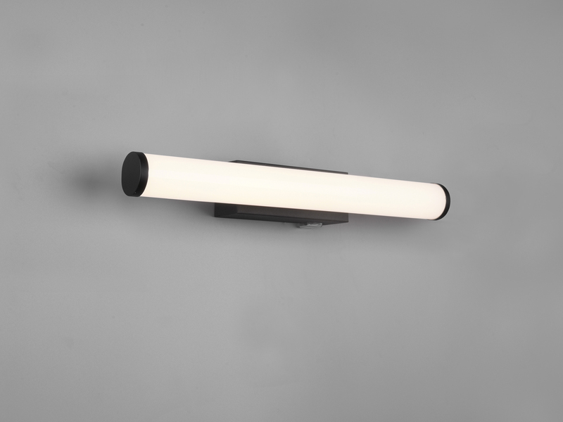 LED Bad Wandleuchte MATTIMO mit Schalter Schwarz - Spiegelleuchte, Breite 40cm