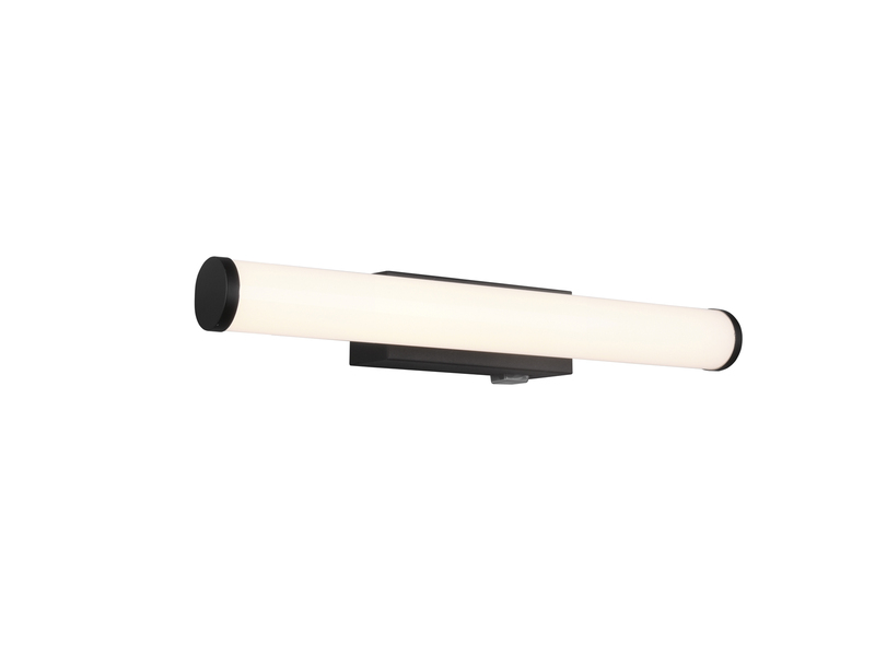 LED Bad Wandleuchte MATTIMO mit Schalter Schwarz - Spiegelleuchte, Breite 40cm