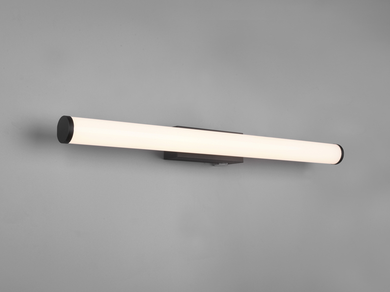LED Bad Wandleuchte MATTIMO mit Schalter Schwarz - Spiegelleuchte, Breite 60cm