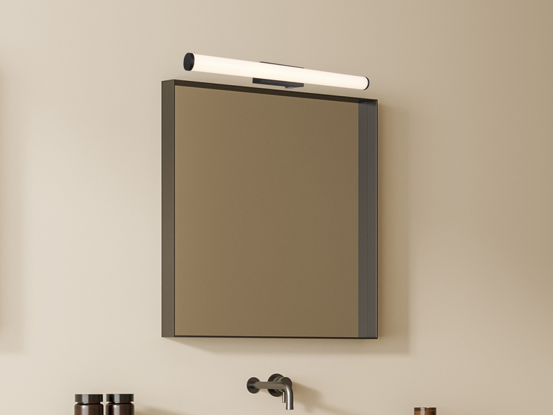 LED Bad Wandleuchte MATTIMO mit Schalter Schwarz - Spiegelleuchte, Breite 60cm
