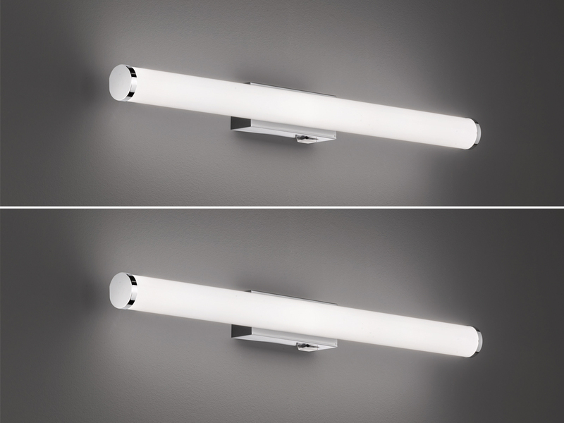 LED Bad Wandleuchten 2er Set mit Schalter Chrom - Spiegelleuchten, Breite 60cm