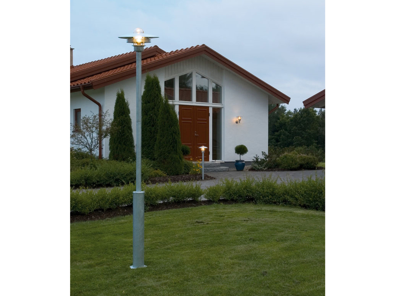 Moderne LED Wegeleuchte aus galvanisiertem Stahl, Höhe 98cm