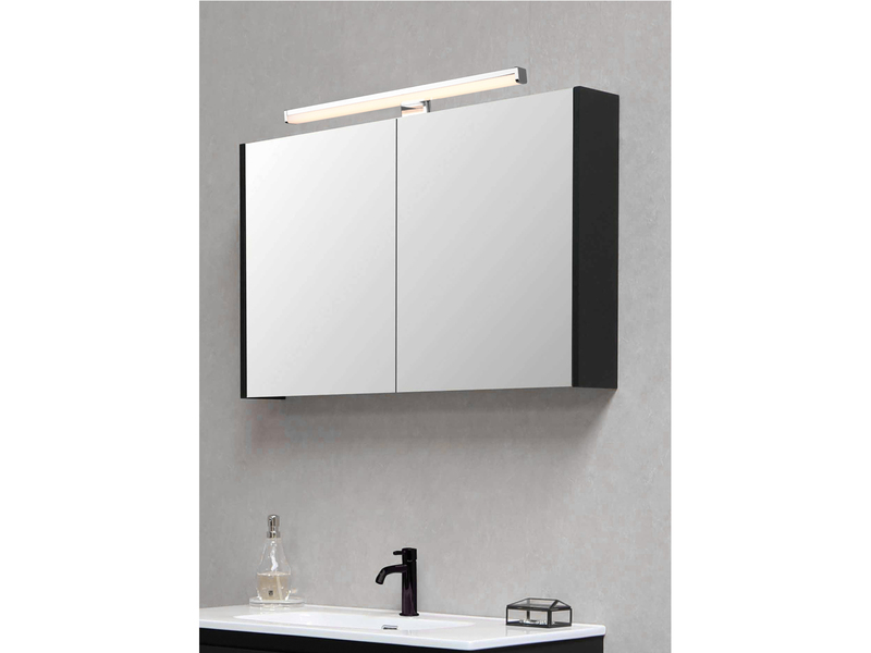 LED Badezimmer Wandleuchte LINO in Chrom, Breite 40cm - Spiegelleuchte
