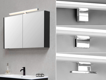 LED Badezimmer Wandleuchte LINO in Chrom - Spiegelleuchte, Breite 40cm