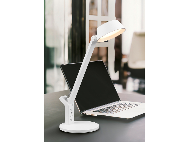 LED Schreibtischleuchte AVA dimmbar, mit USB Ladefunktion & Tageslicht, 40cm