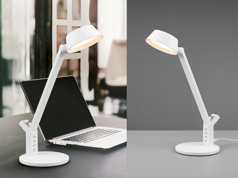 LED Schreibtischleuchte AVA dimmbar, mit USB Ladefunktion & Tageslicht, 40cm