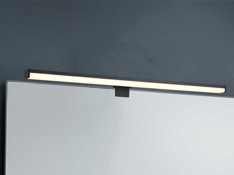 LED Badezimmer Wandleuchte LINO in Schwarz, Breite 60cm - Spiegelleuchte
