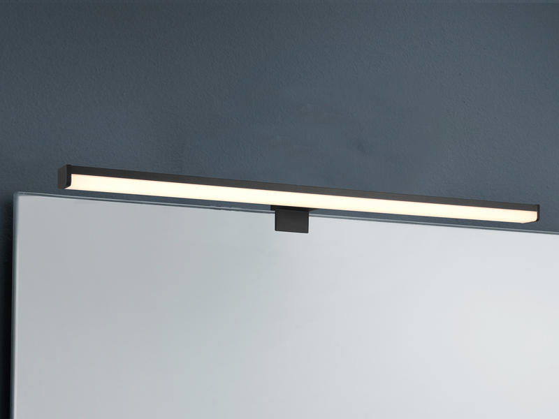 LED Badezimmer Wandleuchte LINO in Schwarz - Spiegelleuchte, Breite 60cm