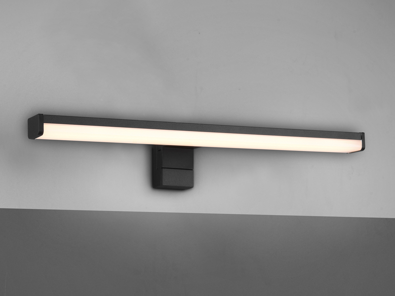 LED Badezimmer Wandleuchte LINO in Schwarz - Spiegelleuchte, Breite 60cm