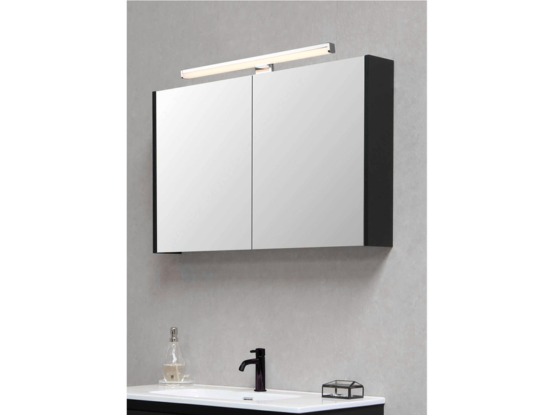 LED Badezimmer Wandleuchten 2er Set in Chrom - Spiegelleuchten, Breite 40cm