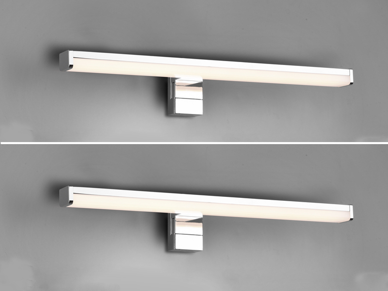 LED Badezimmer Wandleuchten 2er Set in Chrom - Spiegelleuchten, Breite 40cm