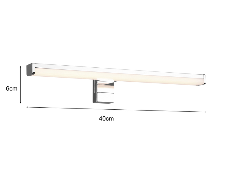 LED Badezimmer Wandleuchten 2er Set in Chrom - Spiegelleuchten, Breite 40cm