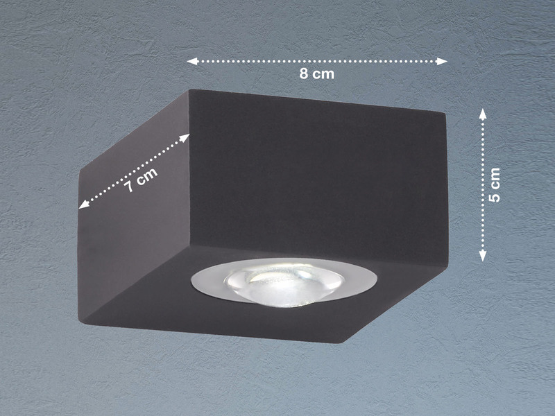 LED Außenwandleuchte HELSINKI Schwarz Up and Down, Breite 8cm