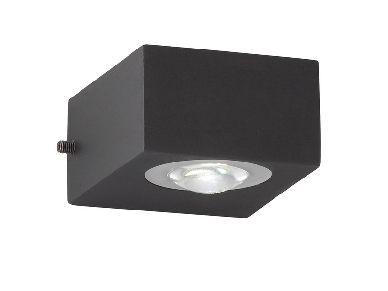 LED Außenwandleuchte HELSINKI Schwarz Up and Down, Breite 8cm