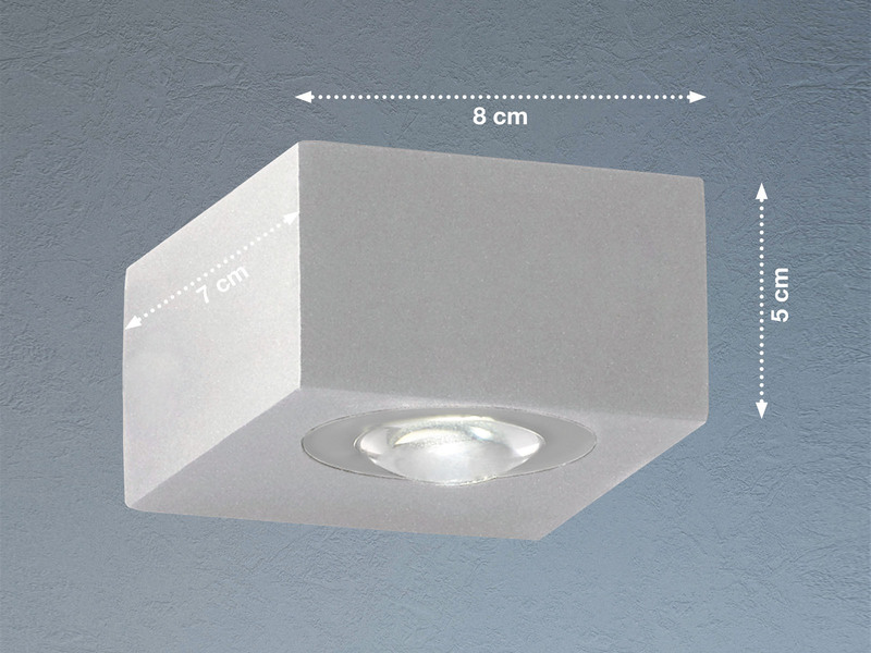 LED Außenwandleuchte HELSINKI Silber Up and Down, Breite 8cm